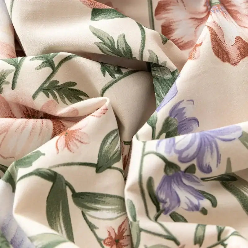 Floral pastel 100s egyptian cotton bedding set for bedroom