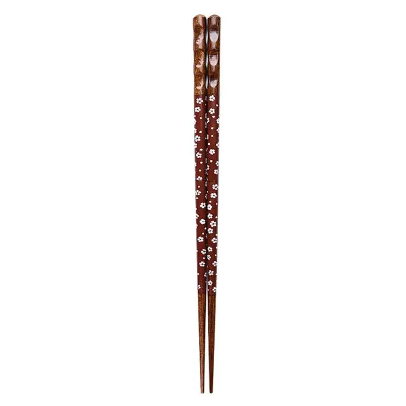 Floral patterned bamboo wood chopsticks set – dining room gift box