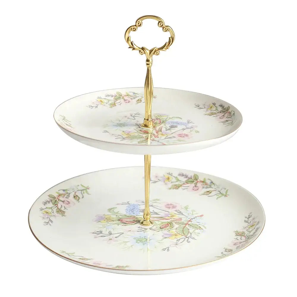 Floral white bone china tea set dining room tableware