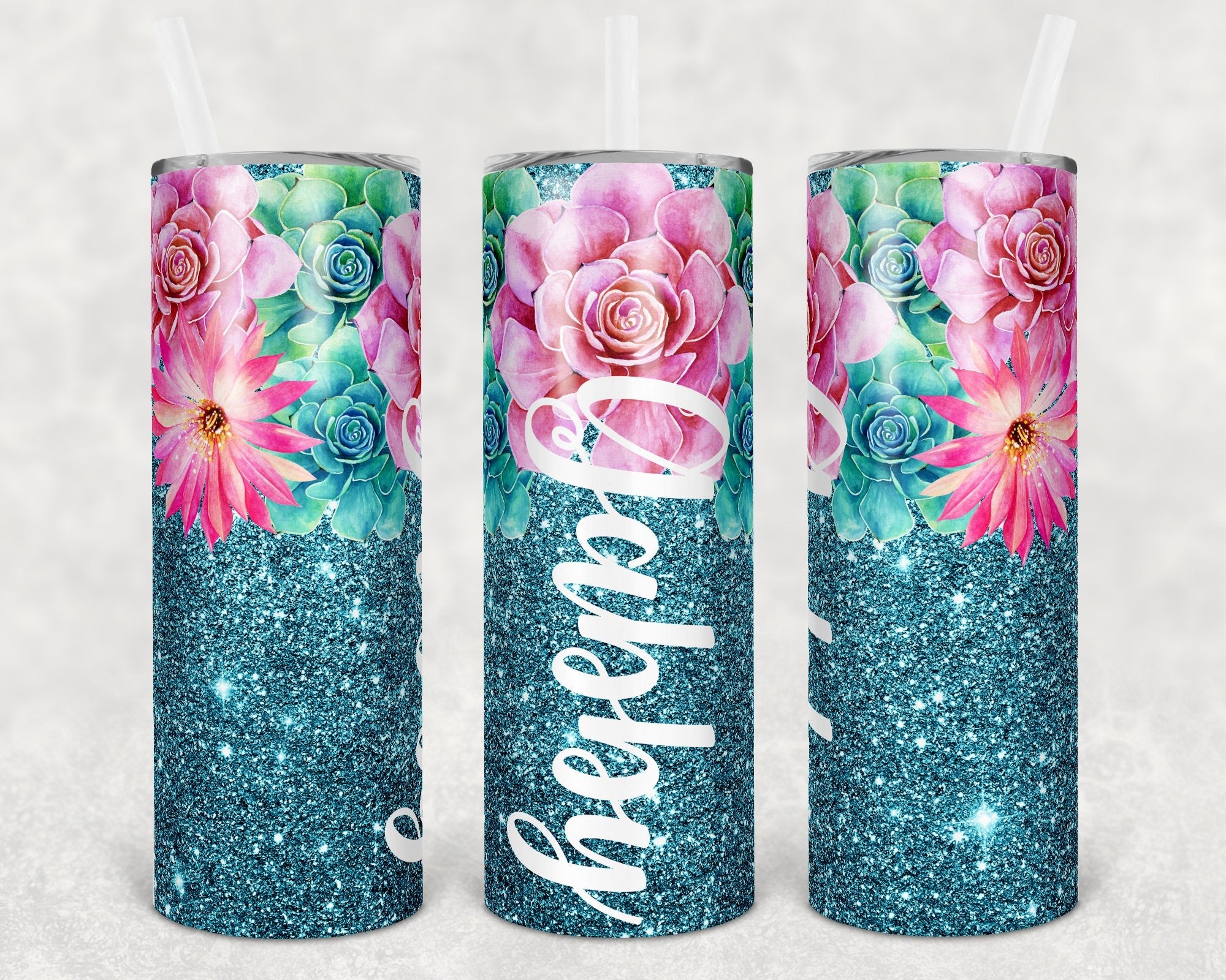 Succulent 20 oz Skinny Tumbler