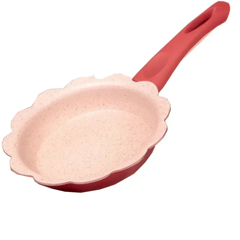 Flower edged pink & light blue baby food pot kitchen cookware set