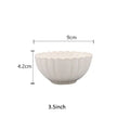 Fluted petal white ceramic dinnerware set dining room gold trim