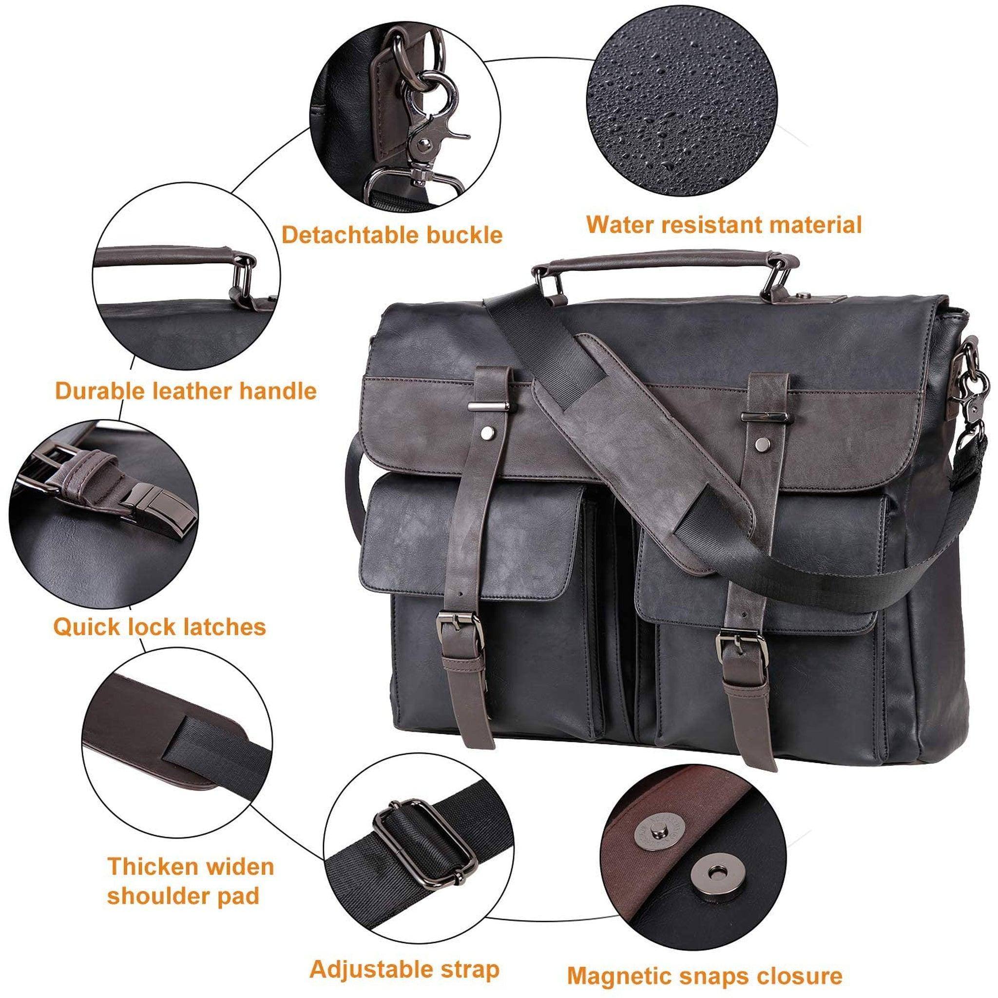 Men's Leather Messenger Bag – Professional Utility Carry