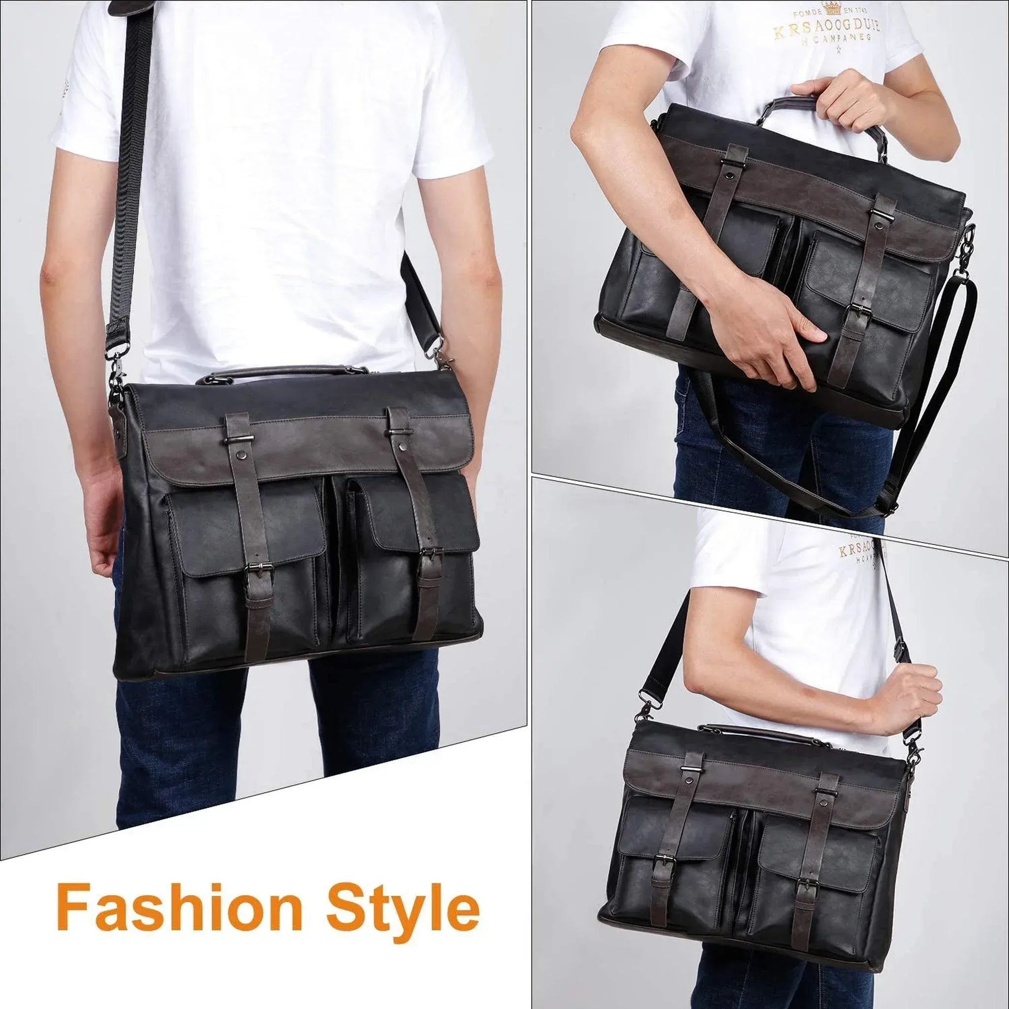 Men's Leather Messenger Bag – Professional Utility Carry
