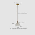 French style fluted clear glass led pendant light dining room