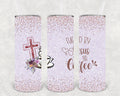 Fueled By Jesus and Coffee 20 oz Skinny Tumbler