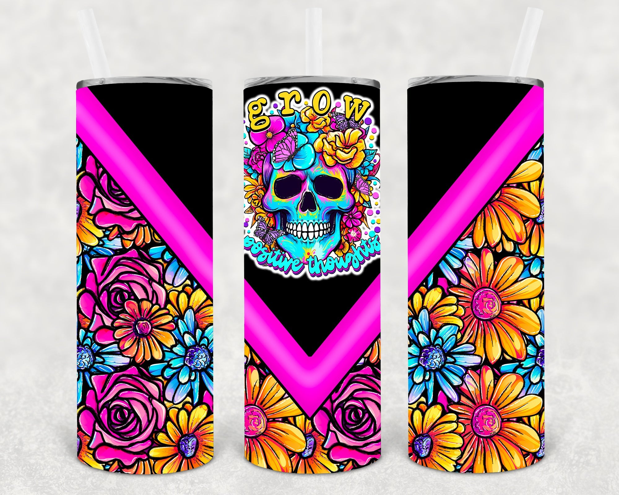 Grow Positive Thoughts 20 oz Skinny Tumbler