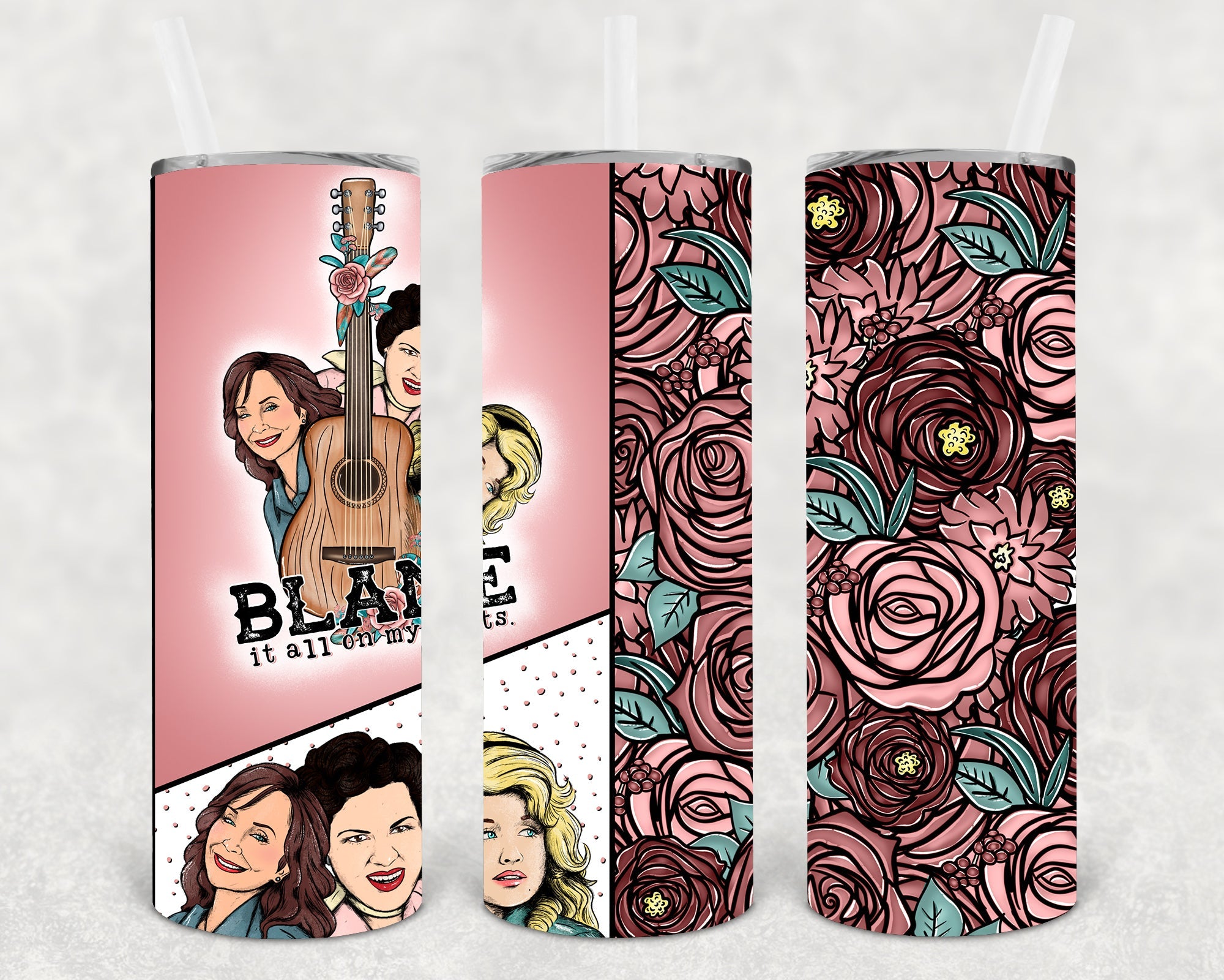 Blame it All on My Roots 20 oz Skinny Tumbler