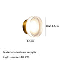 Galaxy blue & amber glass wall sconce lamps for living room lighting