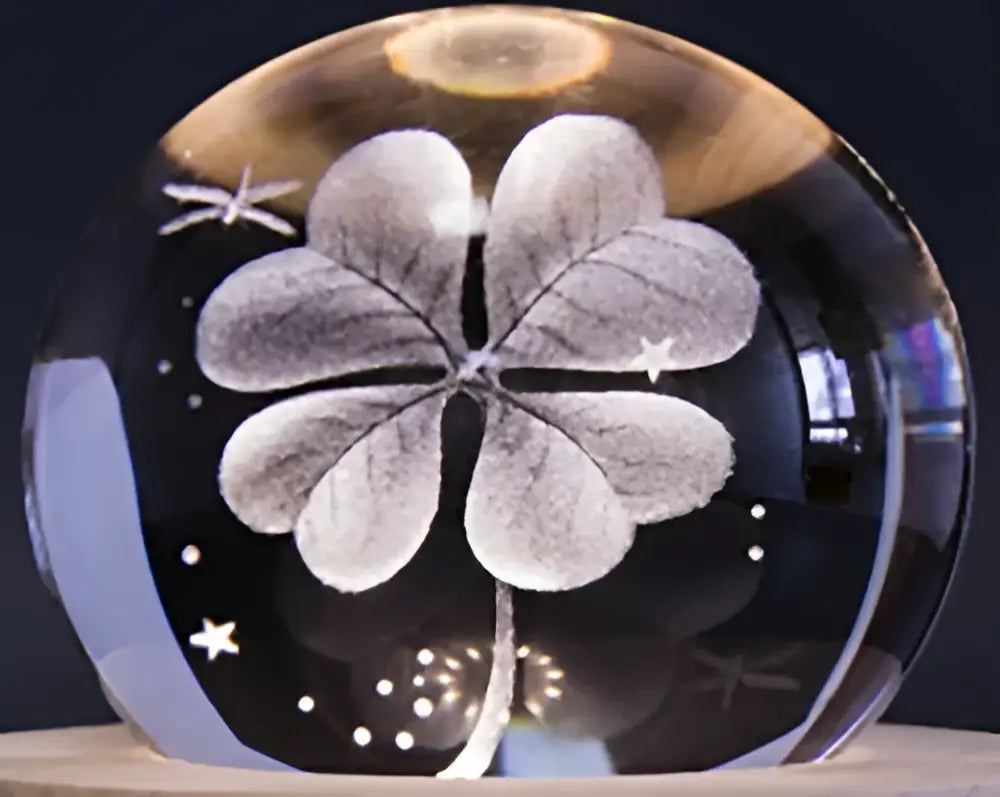 Galaxy crystal ball music box bedroom rotating wooden light glow
