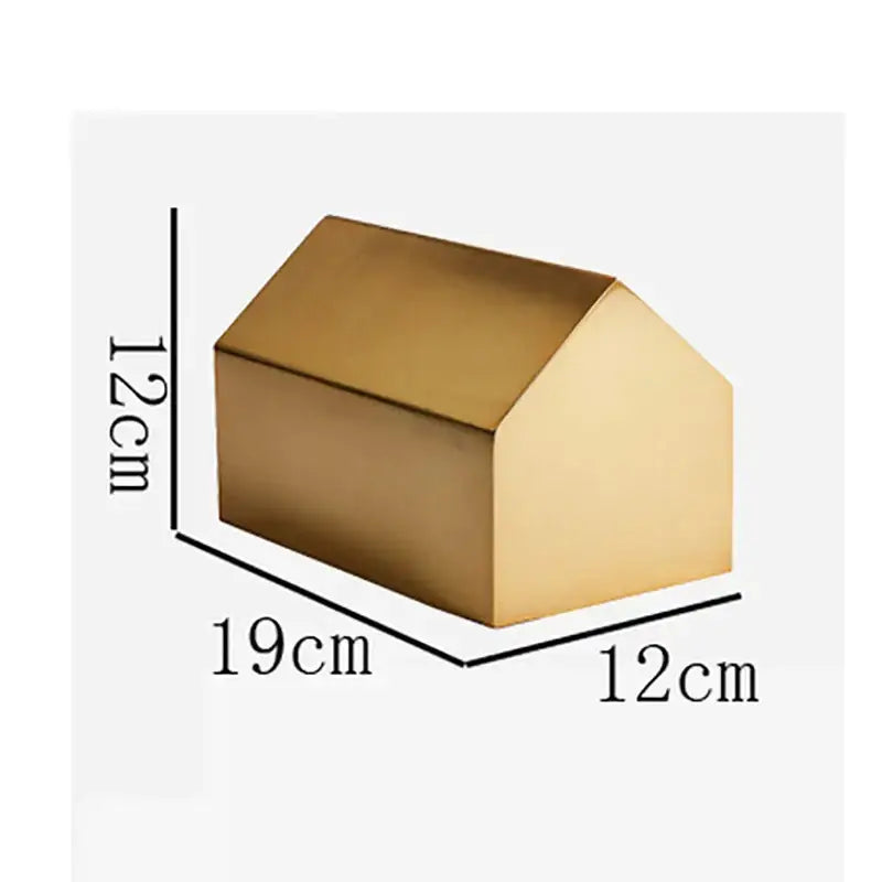 Geometric animal brass color tissue box living room decor