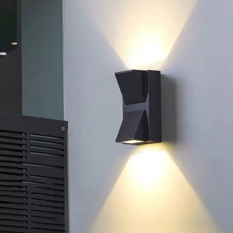 Geometric black led outdoor wall light bedroom decoration lamp