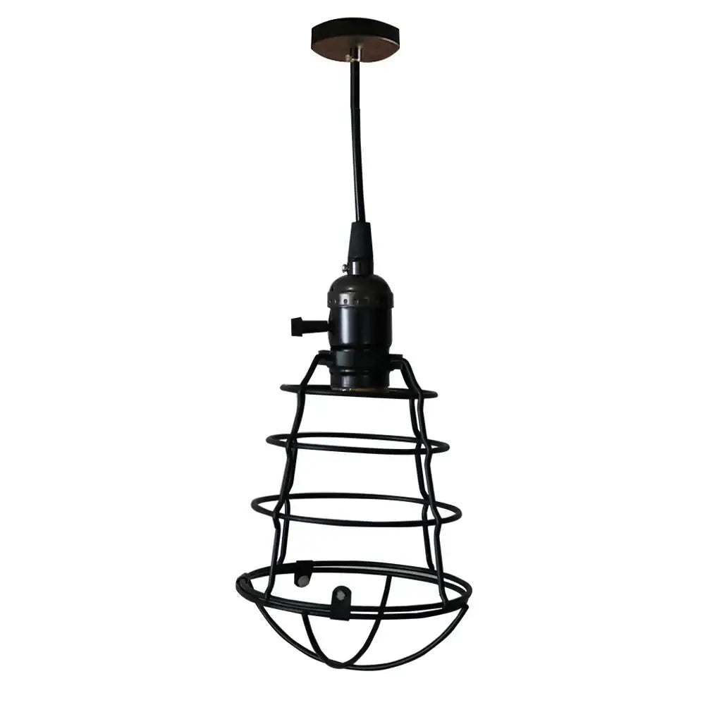 Geometric black metal chandelier kitchen wireframe pendant light