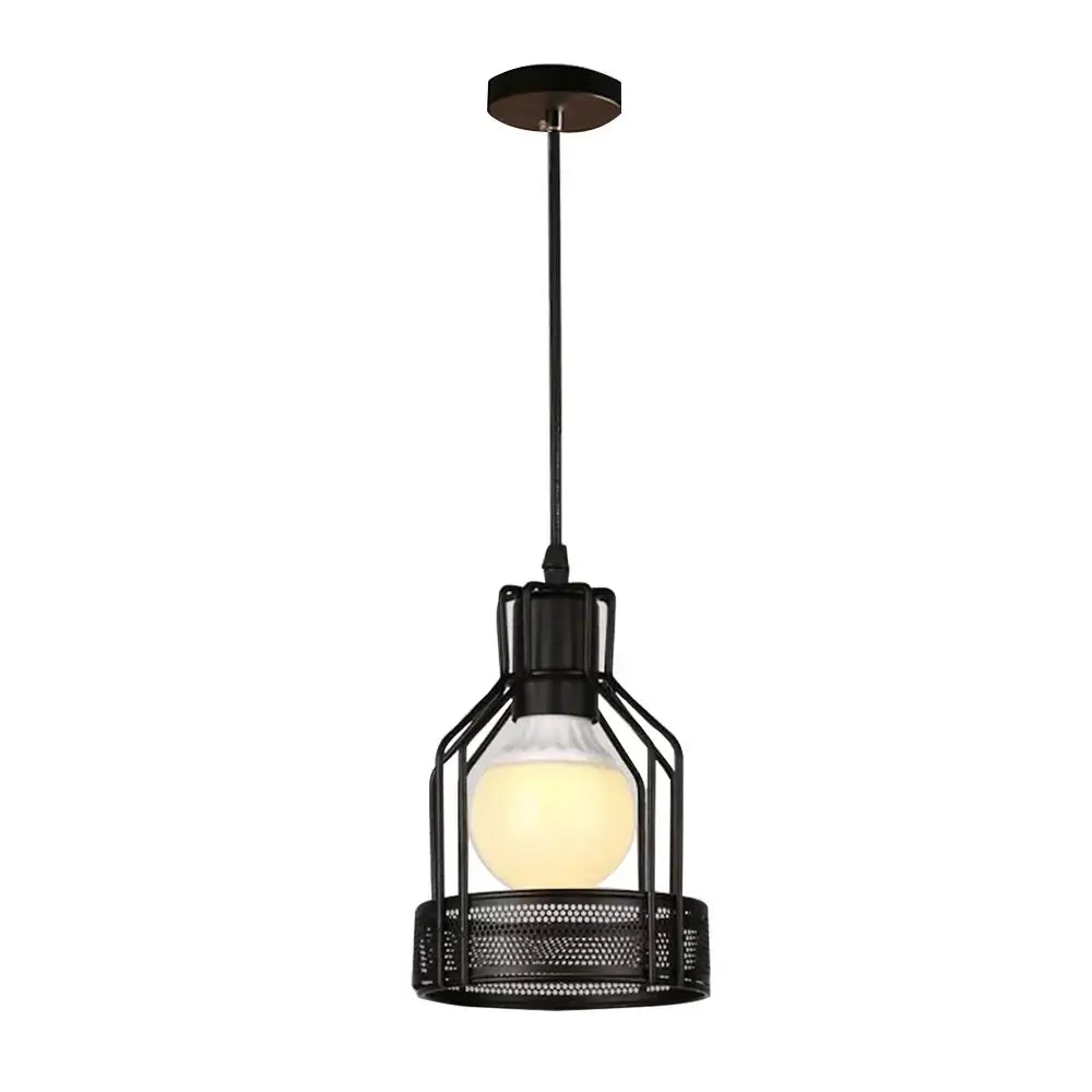 Geometric black metal chandelier kitchen wireframe pendant light