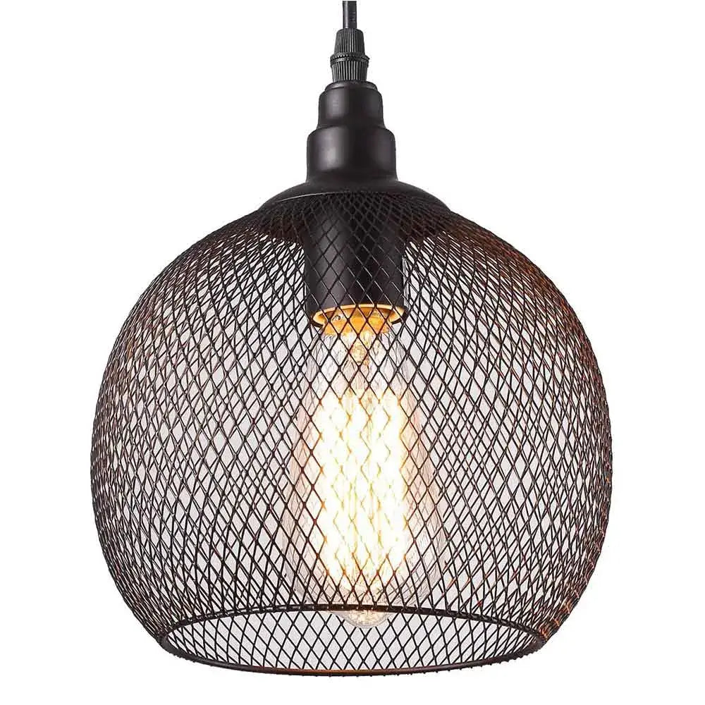 Geometric black metal chandelier kitchen wireframe pendant light