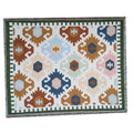 Geometric cotton knitted sofa blanket – living room throw