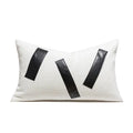 Geometric embroidered cushion cover with tufted tassels bedroom decor