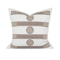 Geometric embroidered noble white & gray cushion cover living room