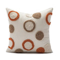 Geometric embroidery circle cushion cover living room earthy decor