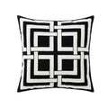 Geometric embroidery cushion cover black & grey living room decor