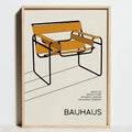 Minimalist orange & black bauhaus exhibition posters living room art