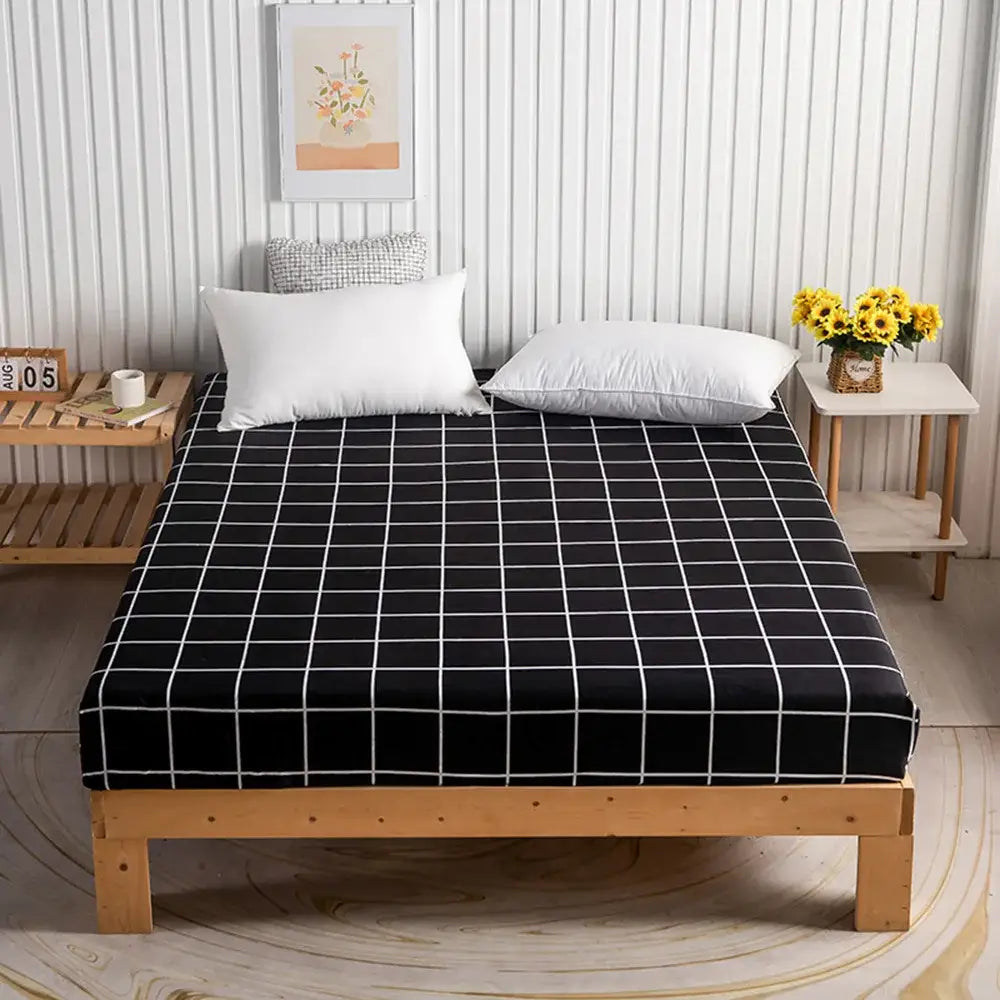 Geometric figure white & gold sheet set bedroom bedding