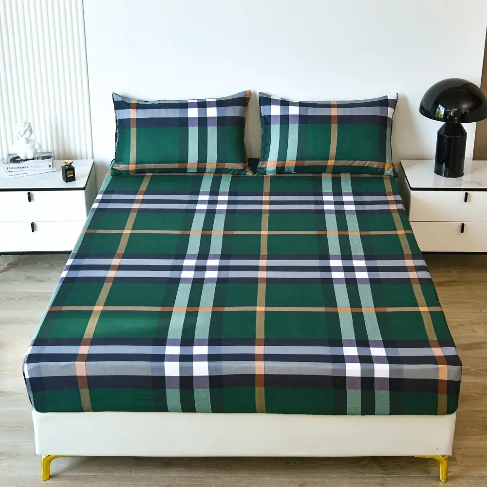 Geometric figure white & gold sheet set bedroom bedding