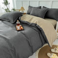 Geometric floral black & white bedding set bedroom duvet cover