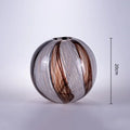 Geometric glass flower vase brown & clear living room terrarium
