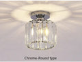 Geometric gold crystal led chandelier dining room light