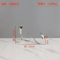 Geometric gold & silver candlestick holder dining room centerpiece