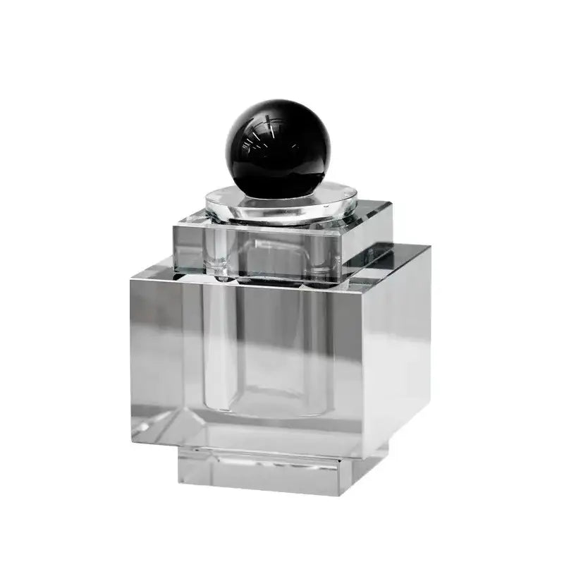 Geometric gold & silver crystal storage jar bedroom jewelry box