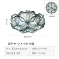 Geometric italian design white glass ceiling light dining room