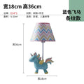 Geometric pink & blue unicorn table lamp for children’s bedroom