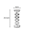 Geometric stacked cube crystal candle holder dining room decor