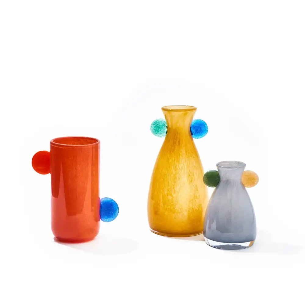Geometric terracotta & blue ceramic vase living room decor accent