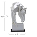 Geometric white horse ornaments living room minimalist sculpture
