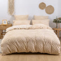 Geometric white quilted duvet cover set bedroom bedding