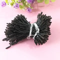 Glitter pom pom mini flower stamen hair ties for kids bedroom