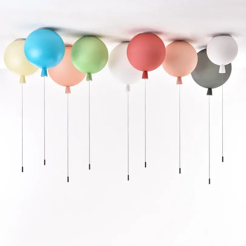 Glossy colorful balloon ceiling lamp for kids bedroom