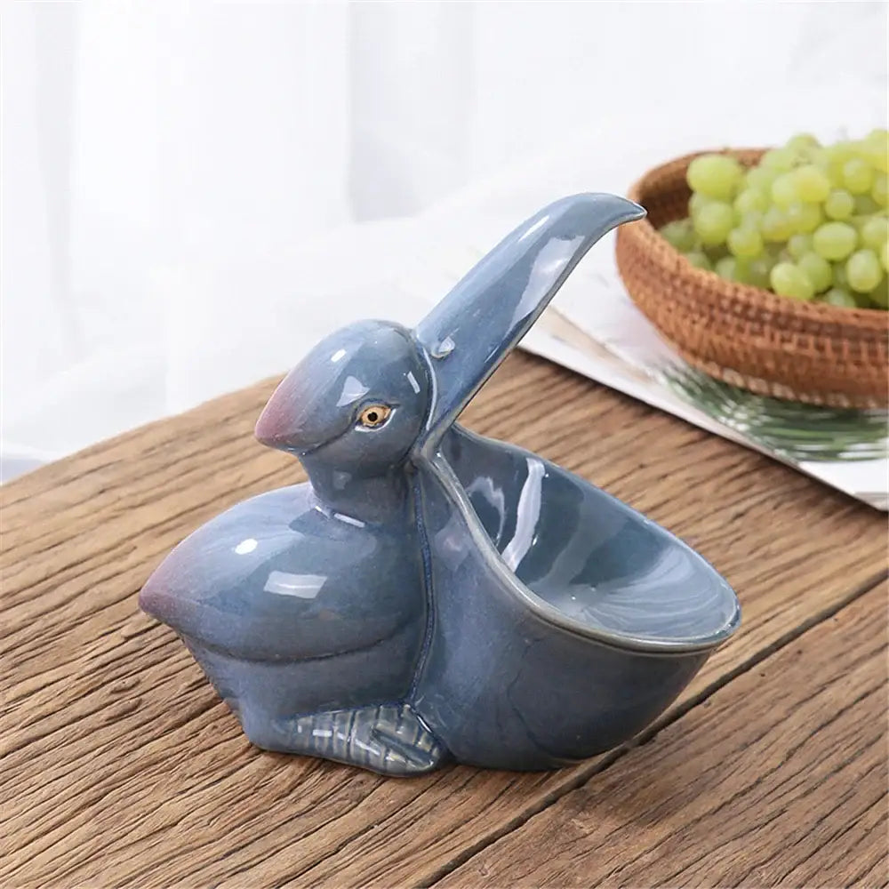 Glossy green & orange decorbites ceramic animal storage frog kitchen