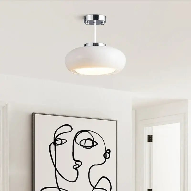 Glossy yellow glass ball led pendant light for kitchen or dining room