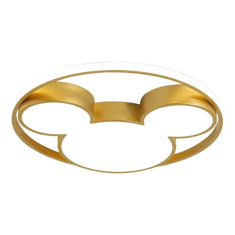 Gold 34w led mickey mouse ceiling light for children's bedroom