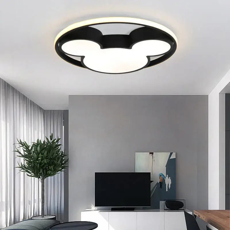 Gold 34w led mickey mouse ceiling light for children's bedroom