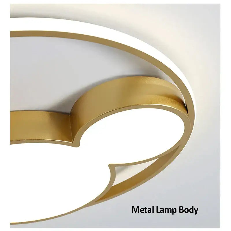 Gold 34w led mickey mouse ceiling light for children's bedroom