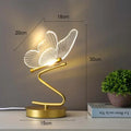 Gold butterfly led table lamp for bedroom decor