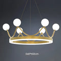 Gold crown led chandelier kids room spherical lighting