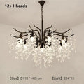 Gold crystal branch chandelier living room luxury lighting