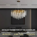 Gold crystal ceiling chandelier for living room