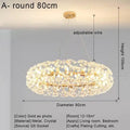 Gold dandelion crystal led pendant chandelier for living room